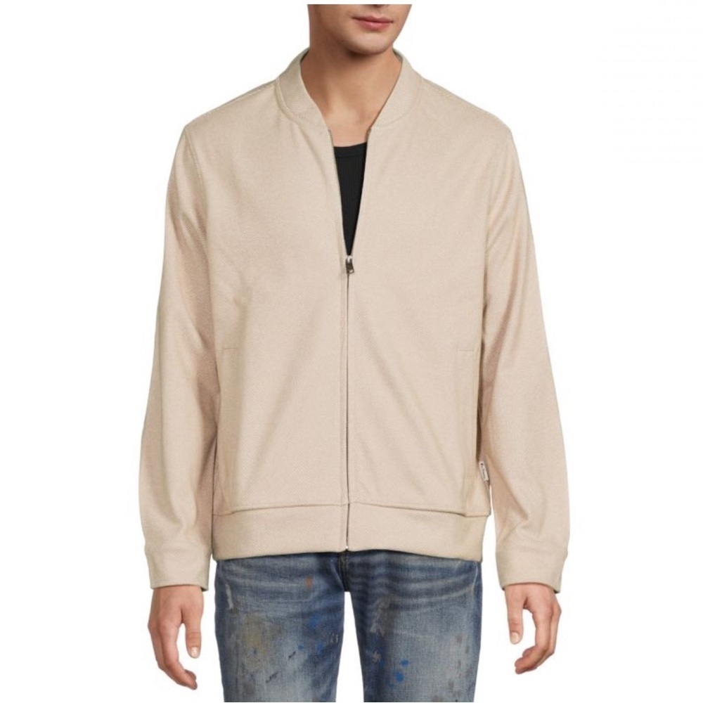BEN SHERMAN Alden Herringbone Baseball Collar Jacket Size Medium
